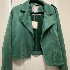 LC Lauren Conrad Teal faux-Suede Women's Jacket
